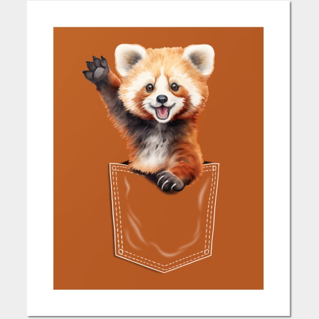 Pocket animals red panda Wall Art by Violet77 Studio